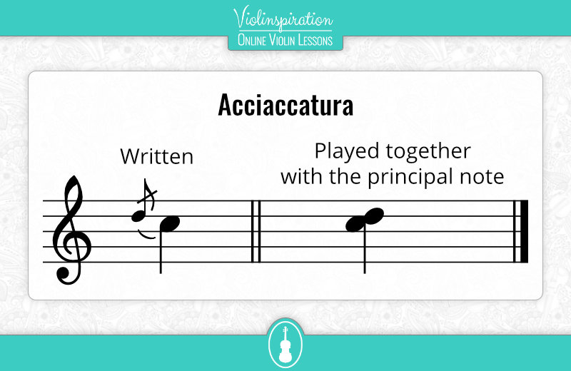 Acciaccatura - played together with a principal note