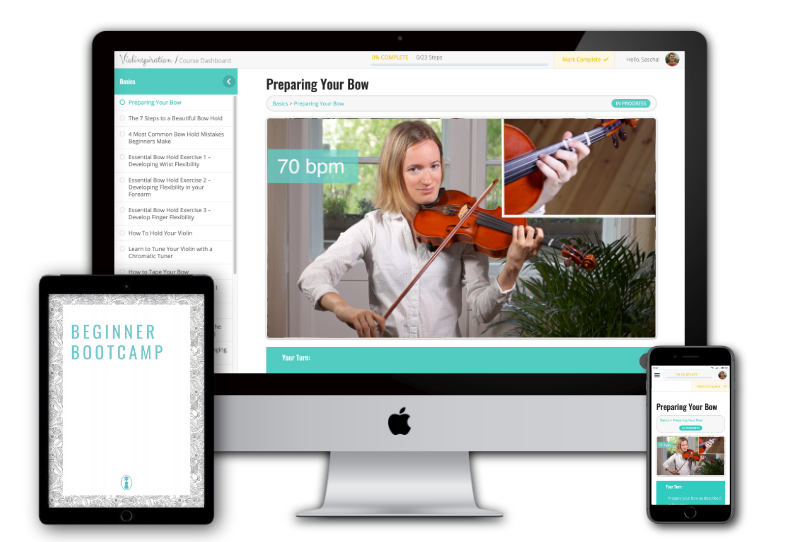 Beginner Bootcamp - Violin Online Program for Adult Beginners