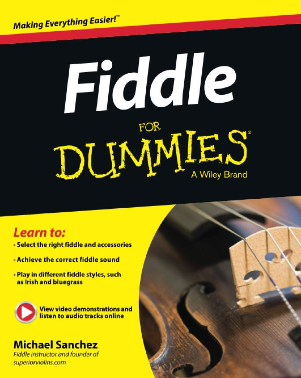 Best Violin Books - Fiddling for Dummies by Michael Sanchez