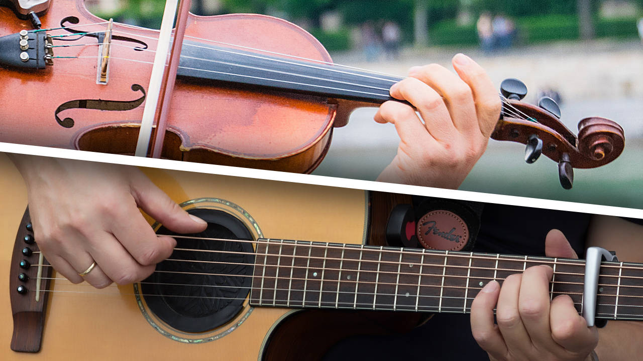 Differences between a violin and a guitar - fretboard and fingerboard