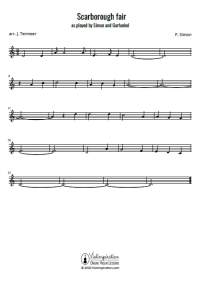 Free Violin Sheet Music - Scarborough Fair