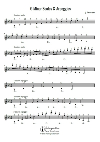 G Minor Scales & Arpeggios