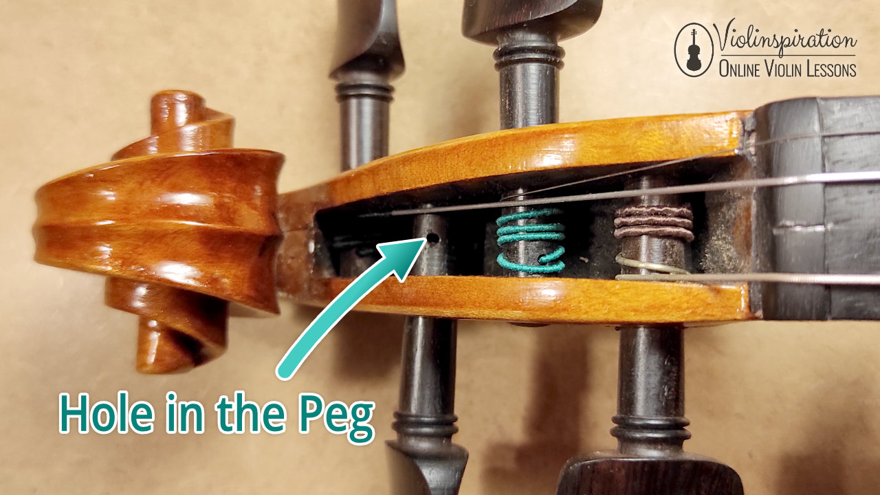 How to Change Violin Strings - Peg Hole