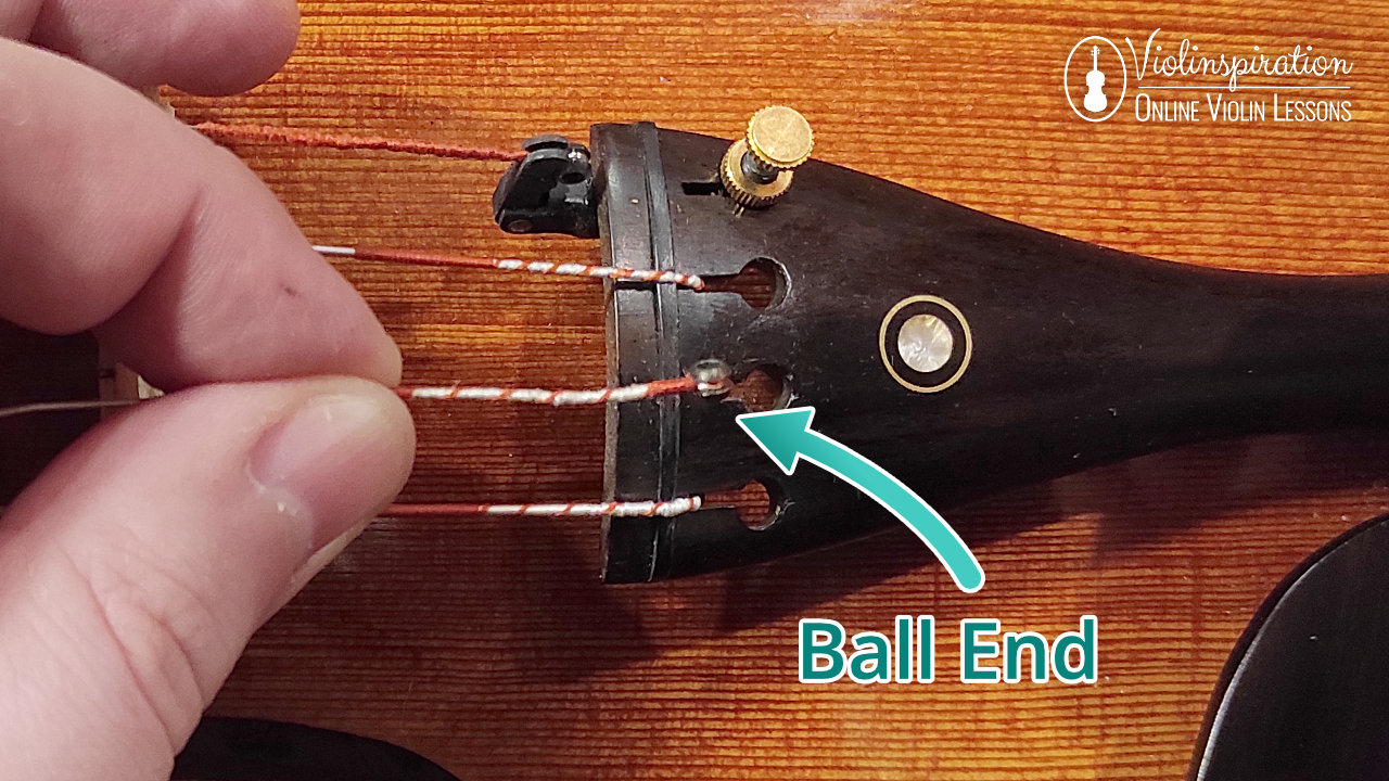 How to Change Violin Strings - Remove the Old String - Ball