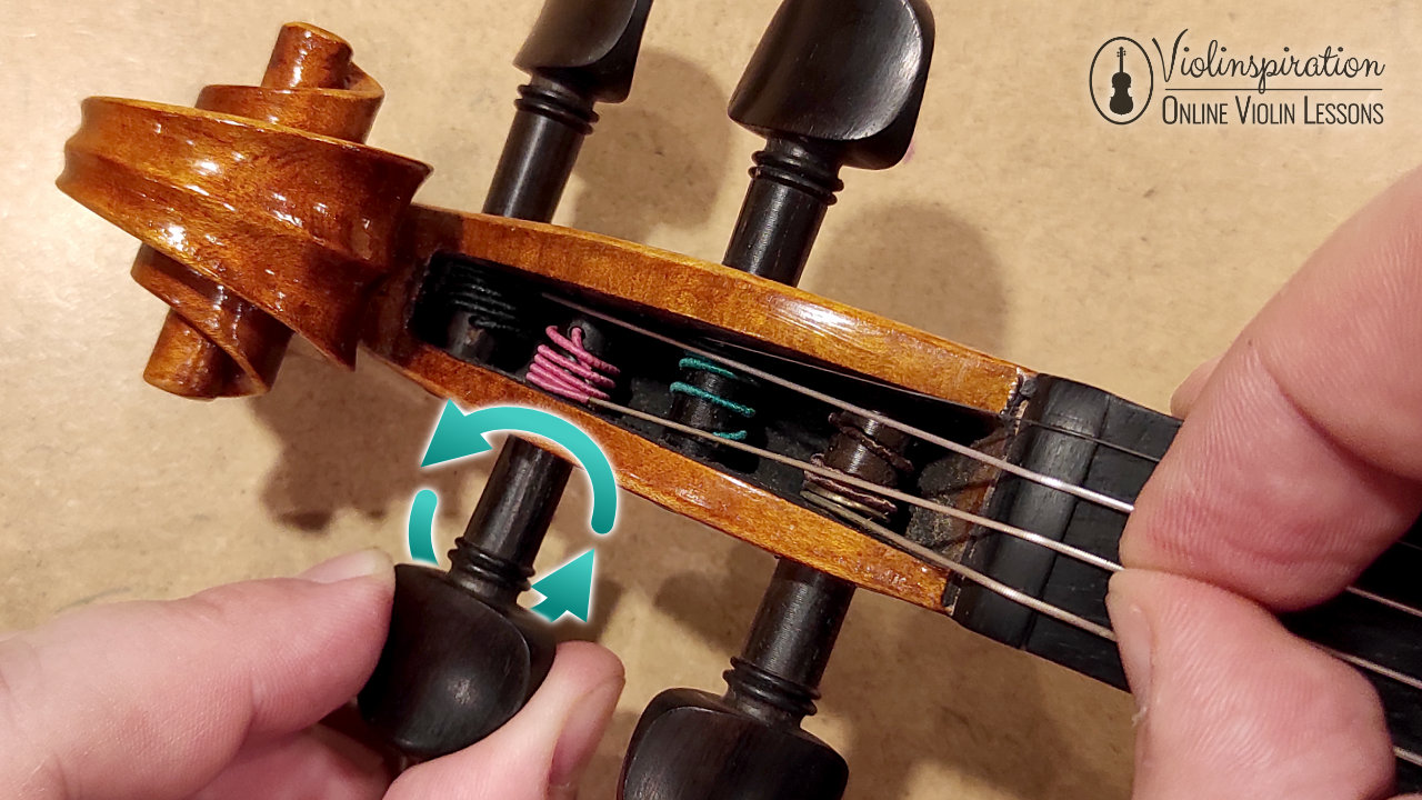 How to Change Violin Strings - Winding the String Close to the Wall