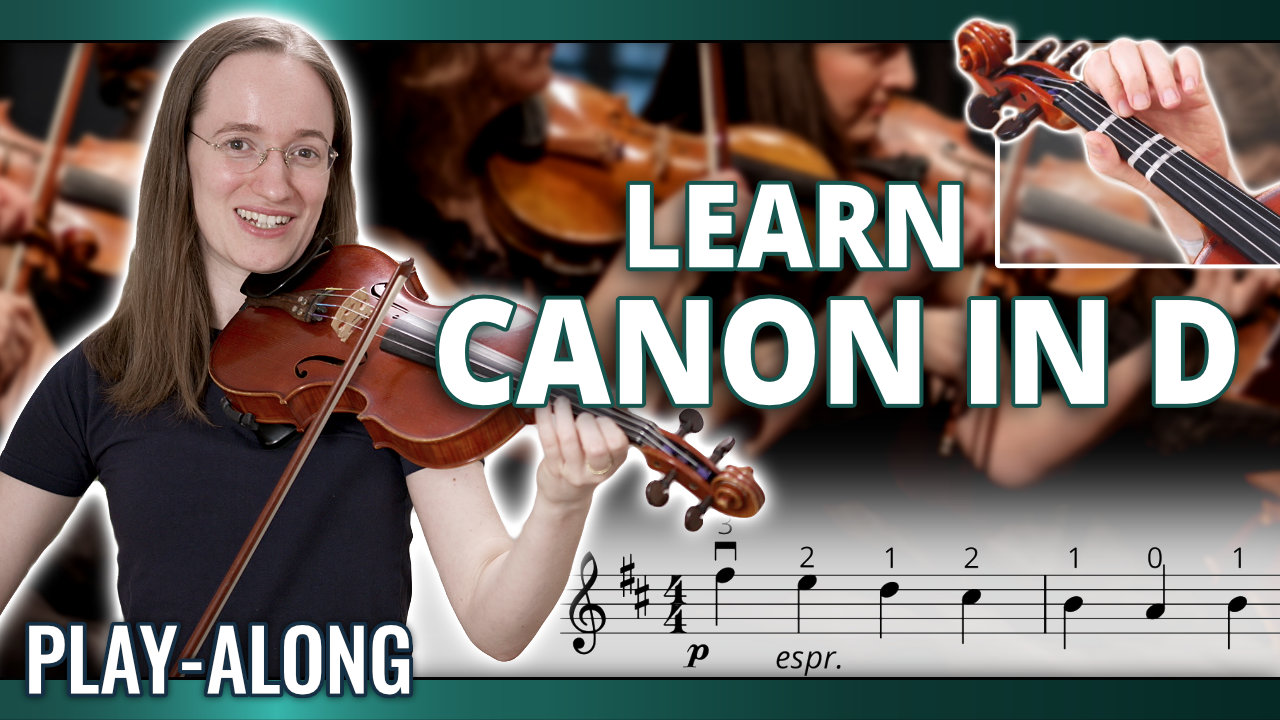 Violin Lessons – How to Play Canon in D – Violin Play Along with FREE Sheet Music