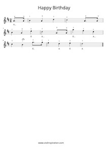 How to play Happy Birthday, Free Violin Sheet Music [PDF]