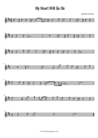 Violin Sheet Music My Heart Will Go On Tutorial