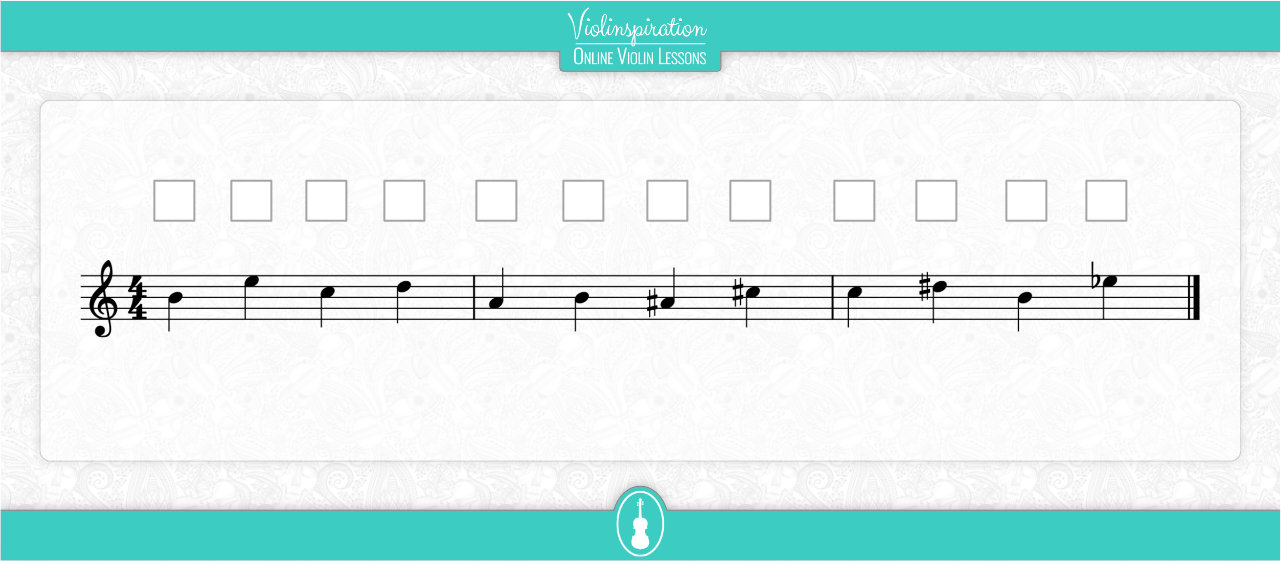 Notes on the A String - Fingering Exercise