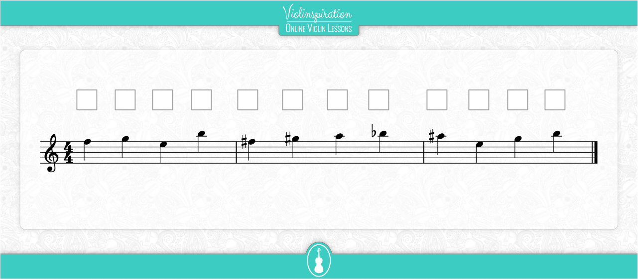 Notes on the E String - Fingering Exercise