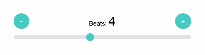 Online metronome - Number of Beats Settings