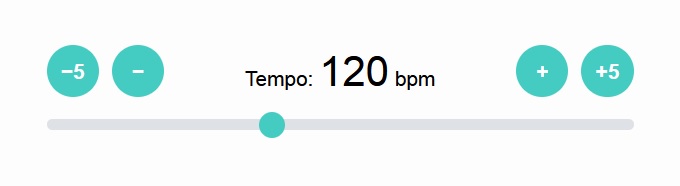 Online metronome - Tempo Settings