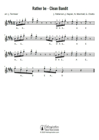 Rather Be - Violin Sheet Music Tutorial