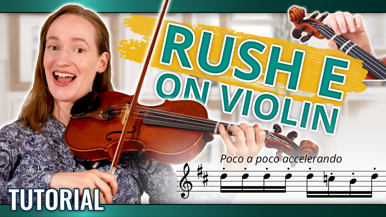 Rush E Beginner Violin Tutorial and PlayAlongs – Sheet Music Download