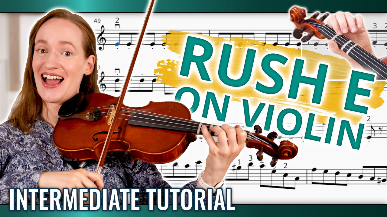 Rush E Intermediate Violin Tutorial and PlayAlongs Sheet Music