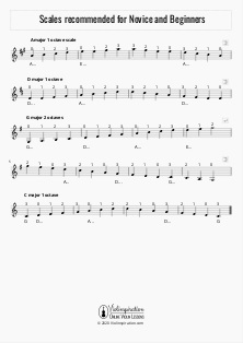 Scales - warm up for novice & beginner violinists - violin sheet music