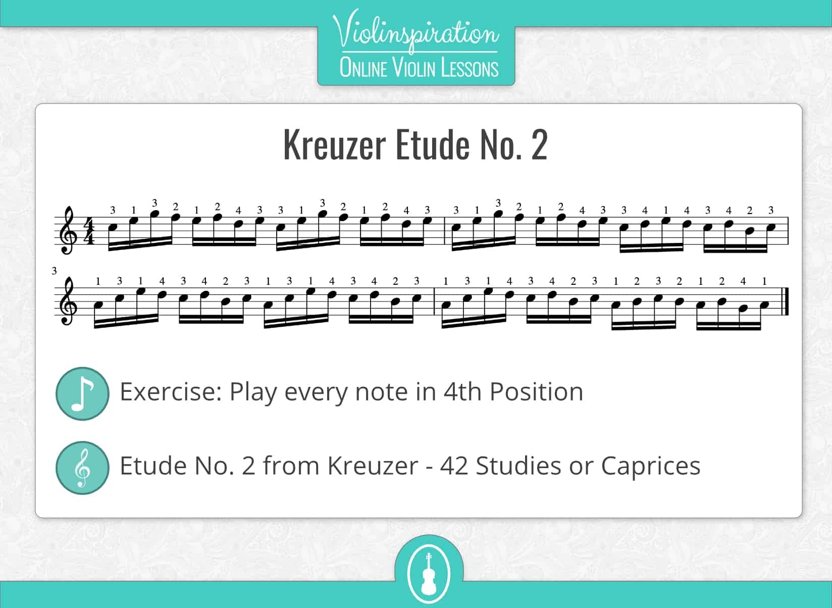 Violin Positions - Fourth Position Exercise