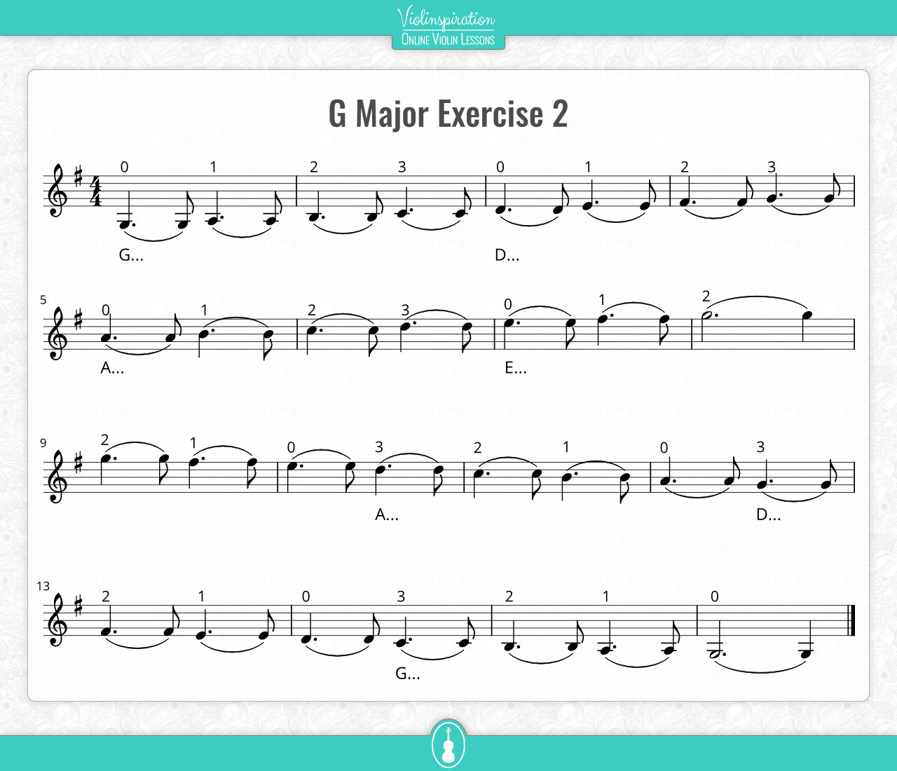 Violin Scales - G Major Scale - Exercise 2