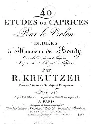 Violin Second Position - Rodolphe Kreutzer - Études ou caprices