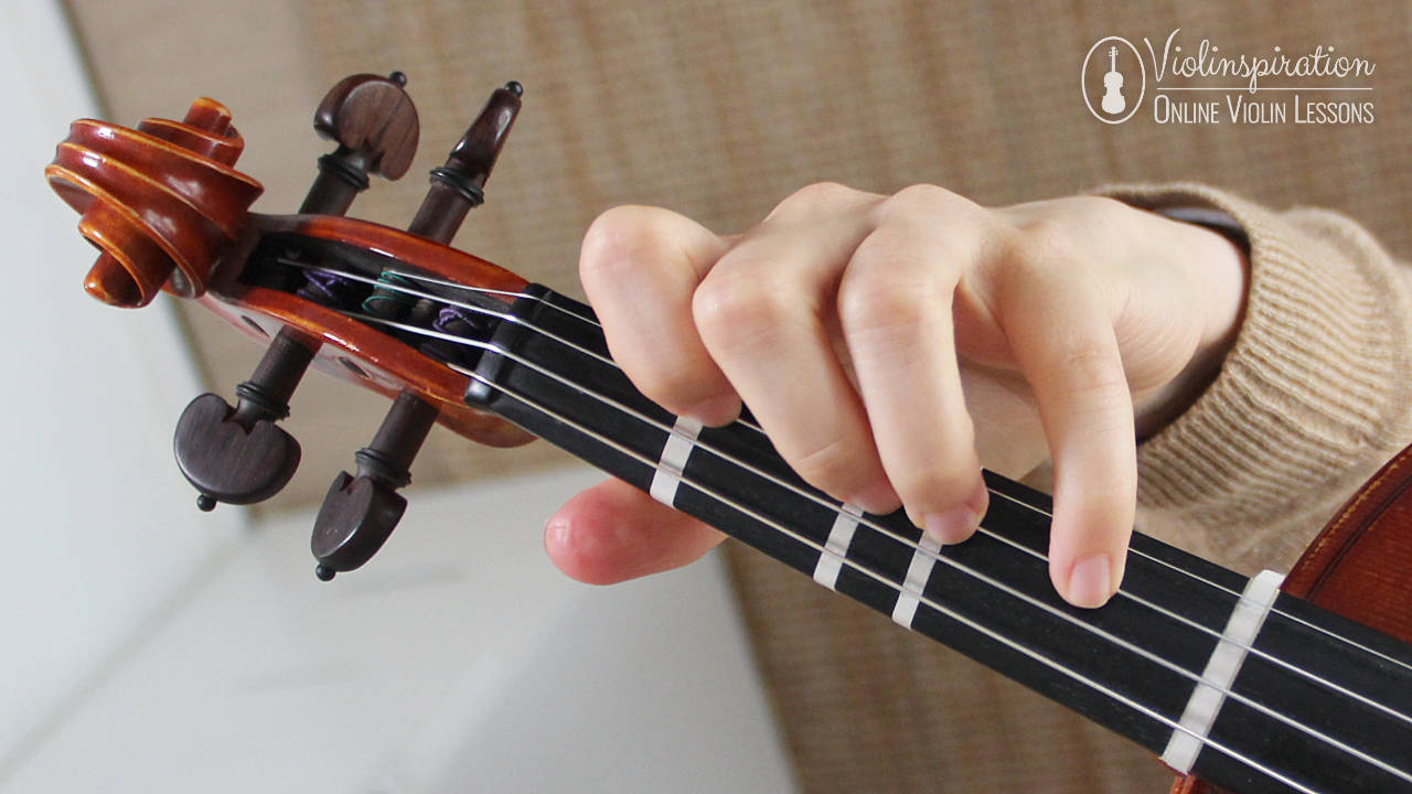 Violin Technique Exercises - left hand - fingertips position