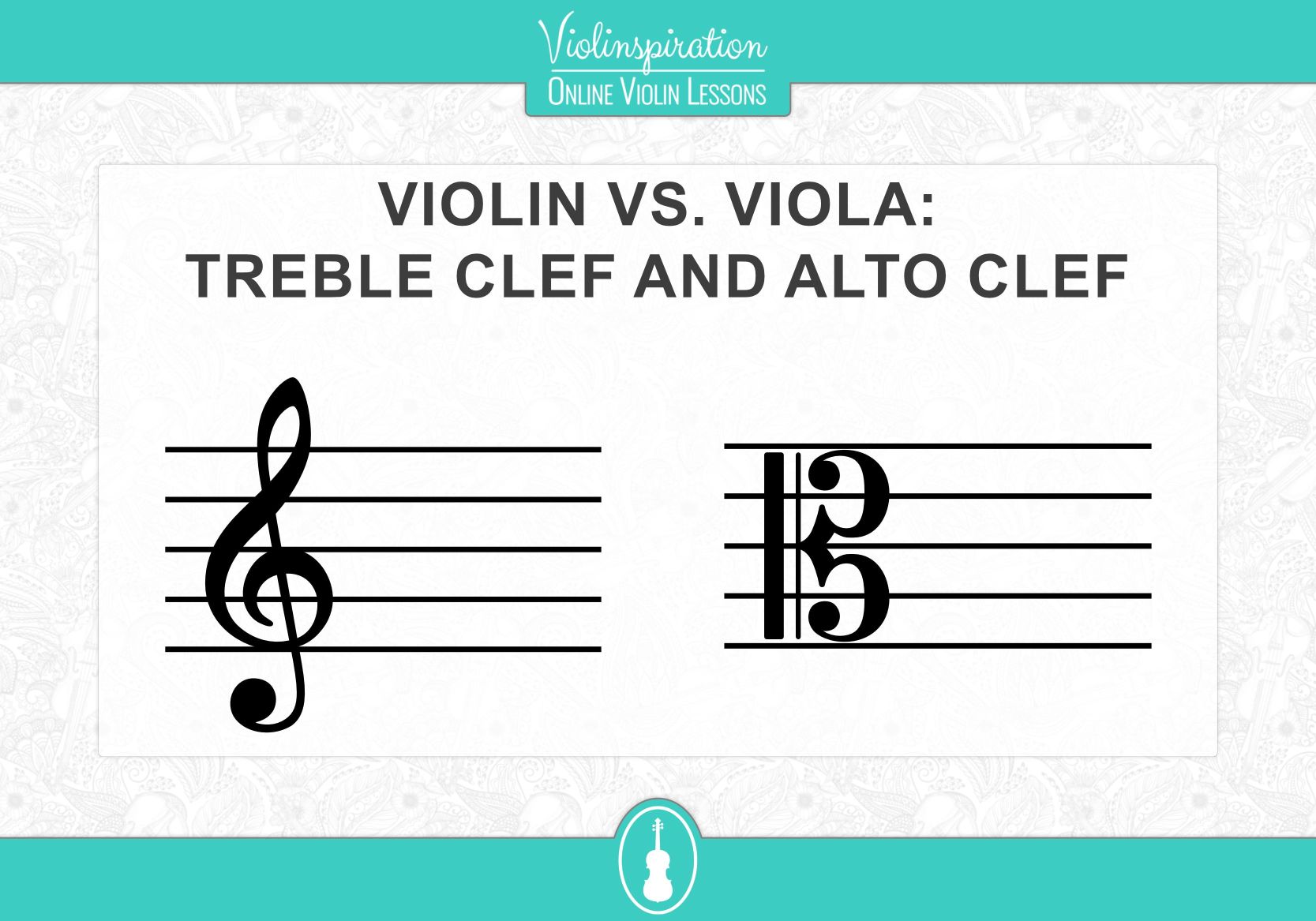 Violin vs viola - Treble Clef and Alto Clef