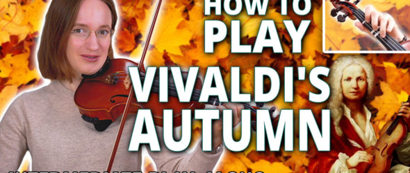 Vivaldi Autumn - Violin Tutorial - Intermediate Play Along - Violin Lesson