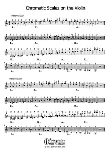 chromatic scale violin - free exercises