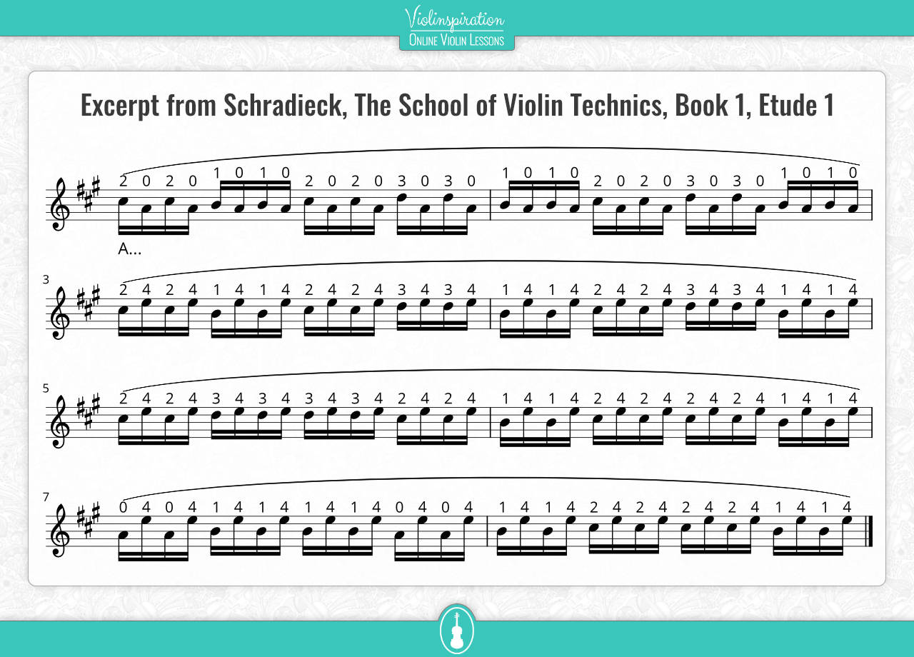 finger dexterity exercises - Schradieck Book 1 Etude 1