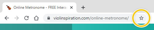 Online Metronome - add bookmark
