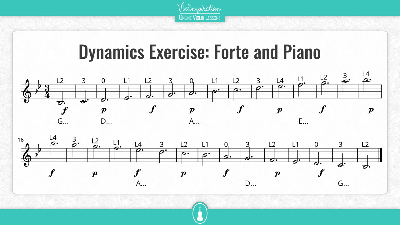 violin bowing exercises - dynamics