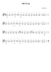 violin first position - Ode to Joy Beethoven - Free Violin Sheet Music