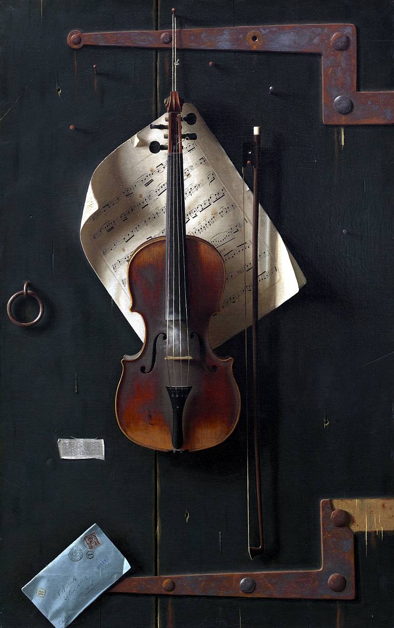 violin holder - vintage wall violin hanger