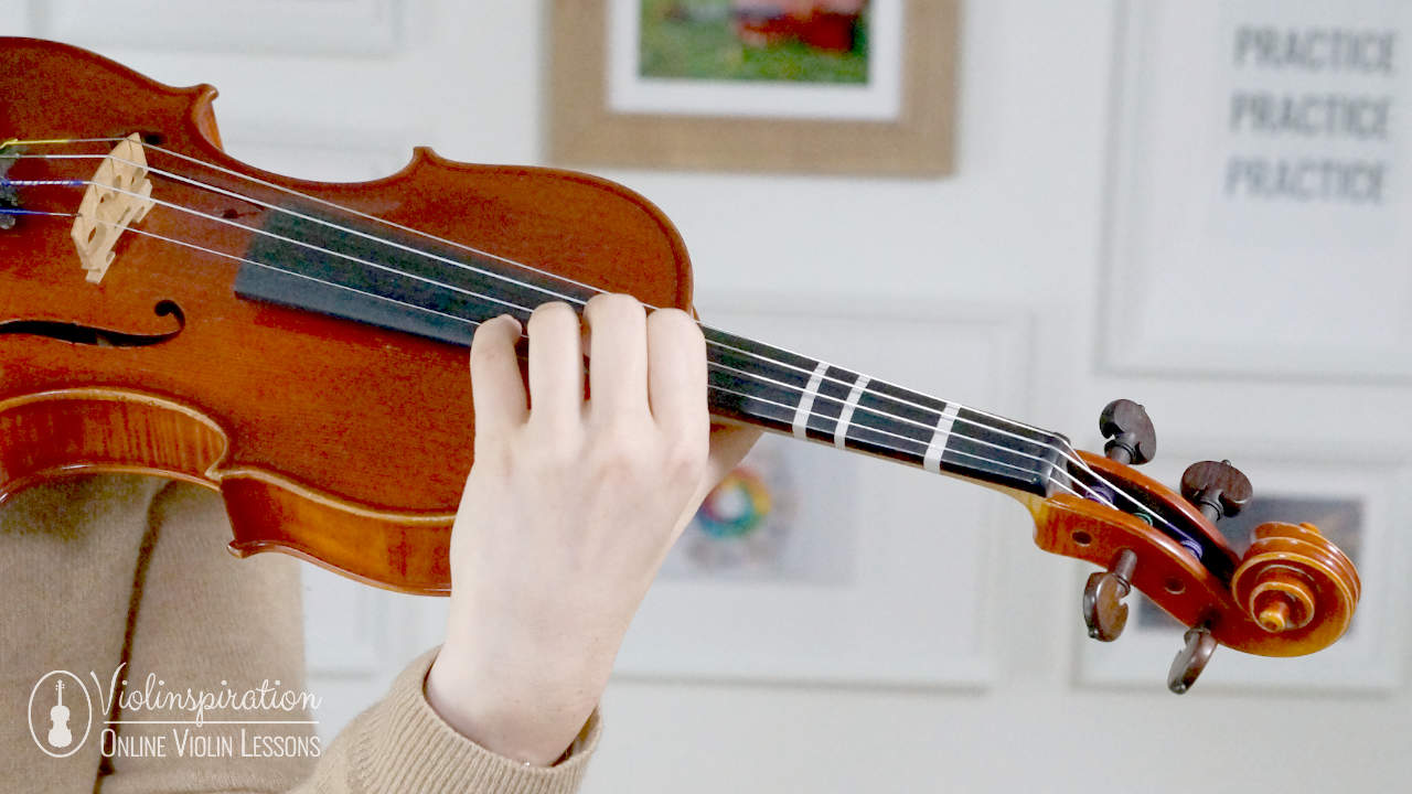 violin shifting - 5th position violin hold