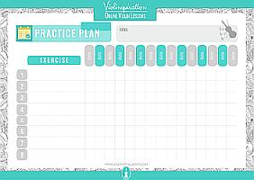 violin tips - Fillable Practice Plan